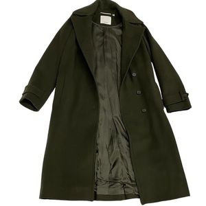 ARITZIA WILFRED  Long Wool Cashmere Pea Coat Trench XS